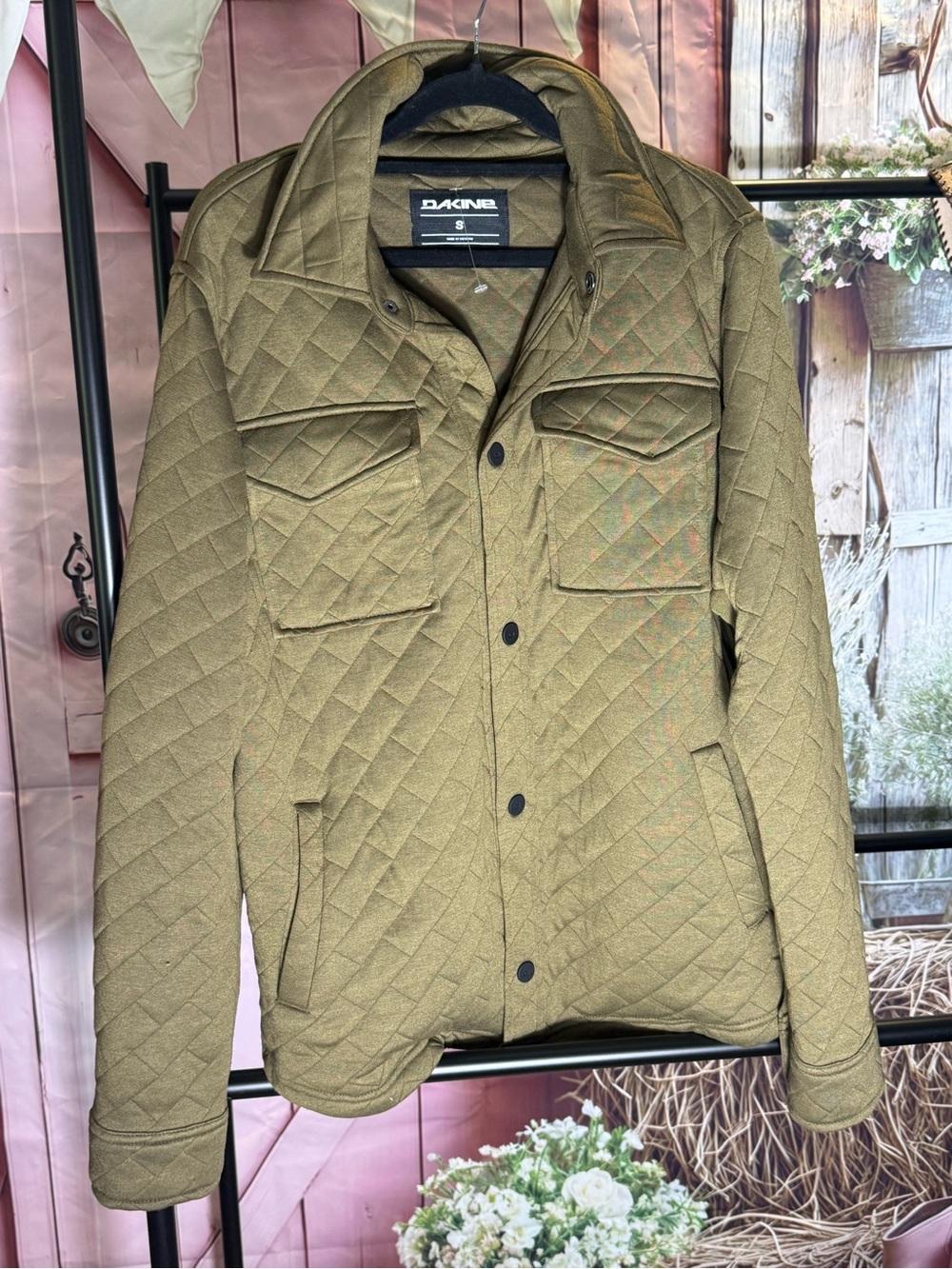 Dakine Men’s Quilted Olive Utility Jacket Size Small